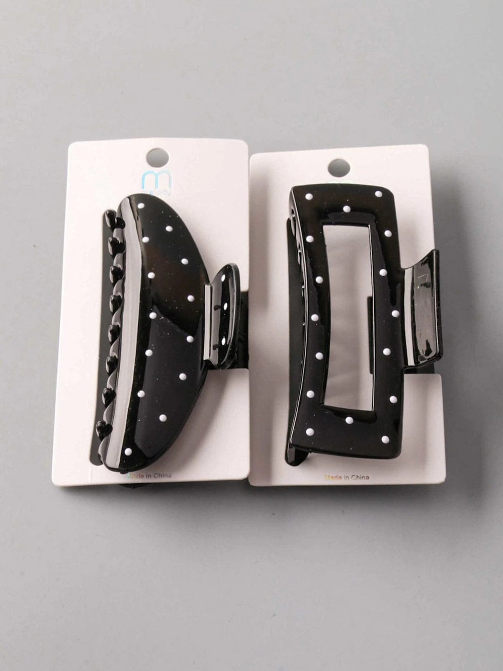FASHION ASSORTED SHAPES BLACK HAIR CLAW CLIPS