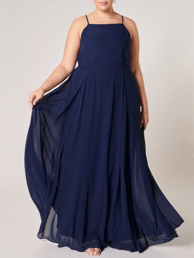 PLUS SIZE SLEEVELESS OPEN BACK MAXI DRESS