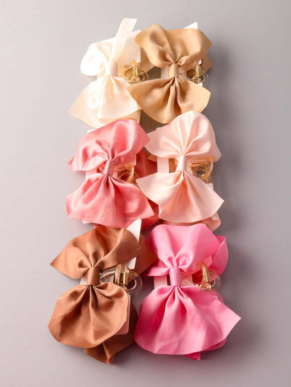 FASHION ASSORTED COLORS BOWS CLAW HAIR CLIPS