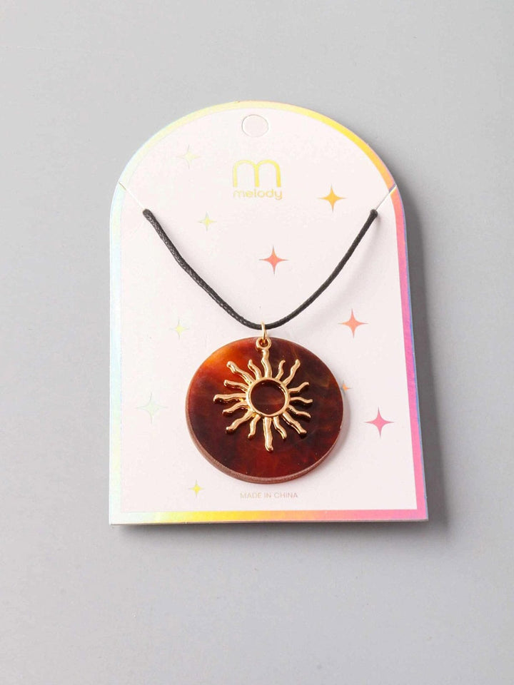 FASHION SUN PENDANT NECKLACE