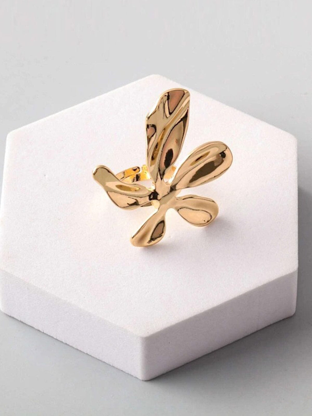 FASHION GOLD & SILVER FLOWER RINGS