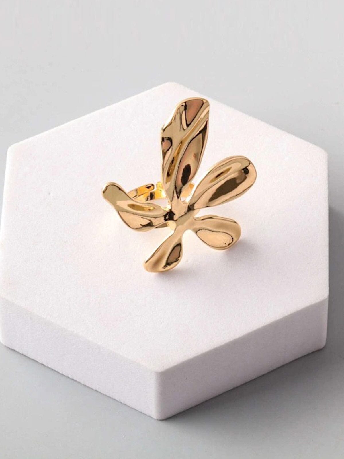 FASHION GOLD & SILVER FLOWER RINGS