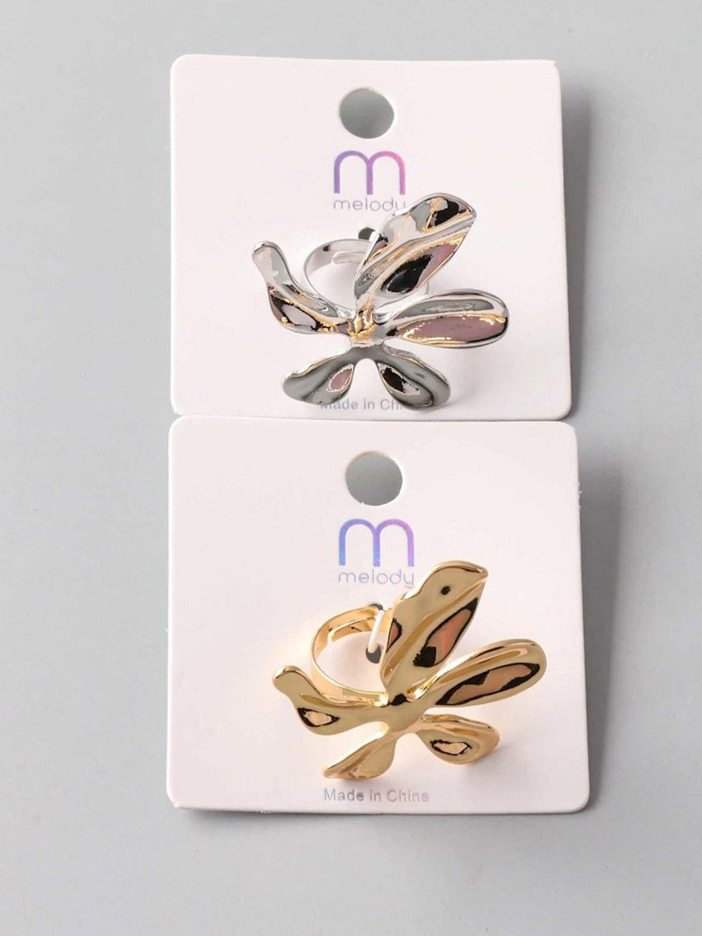 FASHION GOLD & SILVER FLOWER RINGS