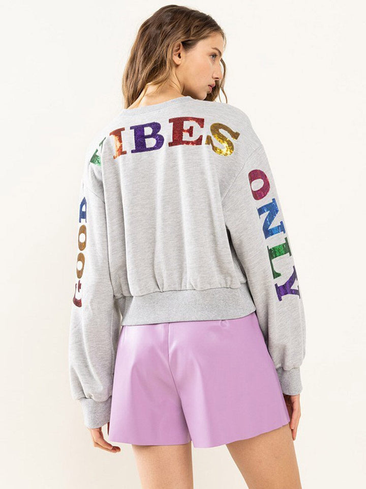 WOMEN'S LONG SLEEVE GRAPHIC PULLOVER SWEATER