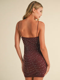 WOMEN'S SLEEVELESS BODYCON SEQUINS MINI DRESS