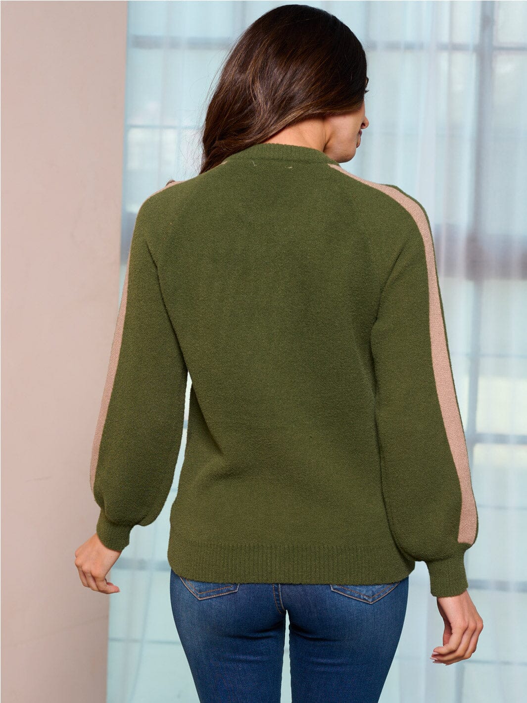 WOMEN'S LONG SLEEVE POCKETS ZIP UP SWEATER CARDIGAN