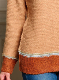 WOMEN'S LONG SLEEVE COLORBLOCK PULLOVER SWEATER