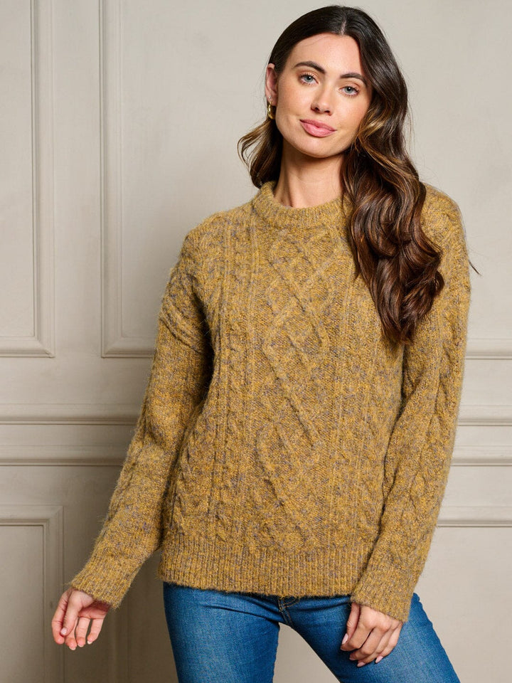 WOMEN'S LONG SLEEVE FUZZY PULLOVER SWEATER