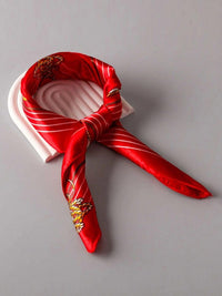 FASHION ASSORTED COLORS PRINTED SATIN SCARFS