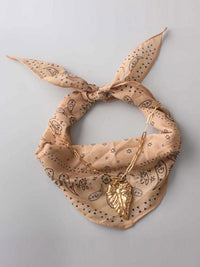FASHION MULTI LAYER BANDANA LEAF PENDANT NECKLACE