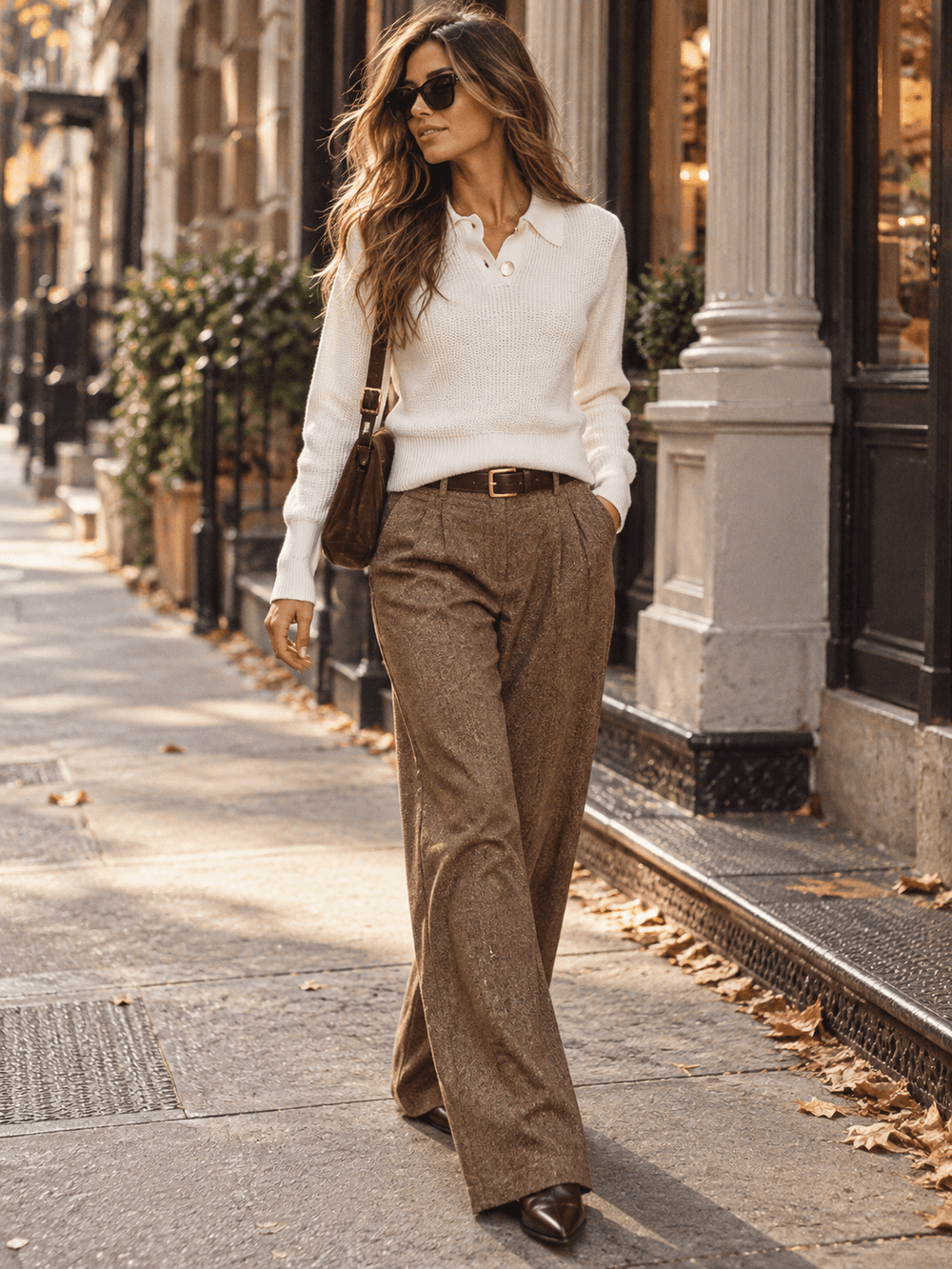 WOMEN'S LONG SLEEVE BUTTON UP PULLOVER RIBBED SWEATER