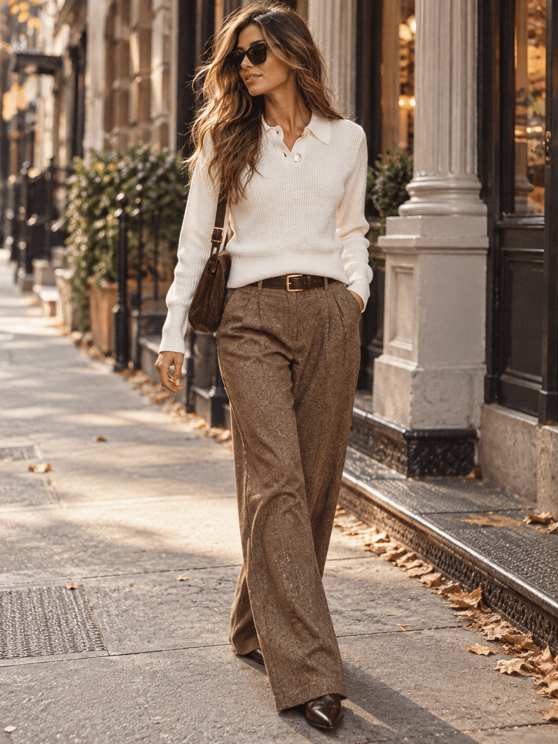 WOMEN'S LONG SLEEVE BUTTON UP PULLOVER RIBBED SWEATER