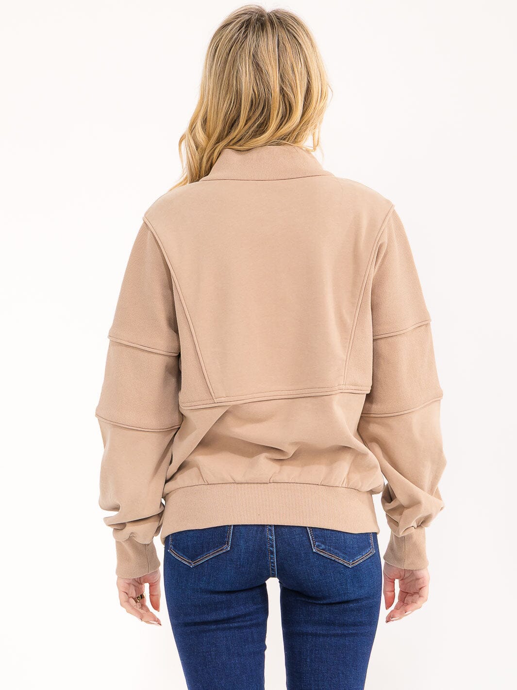 WOMENS'S LONG SLEEVE ZIP UP PULLOVER SWEATER