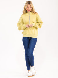 WOMENS'S LONG SLEEVE ZIP UP PULLOVER SWEATER
