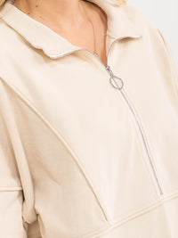 WOMENS'S LONG SLEEVE ZIP UP PULLOVER SWEATER