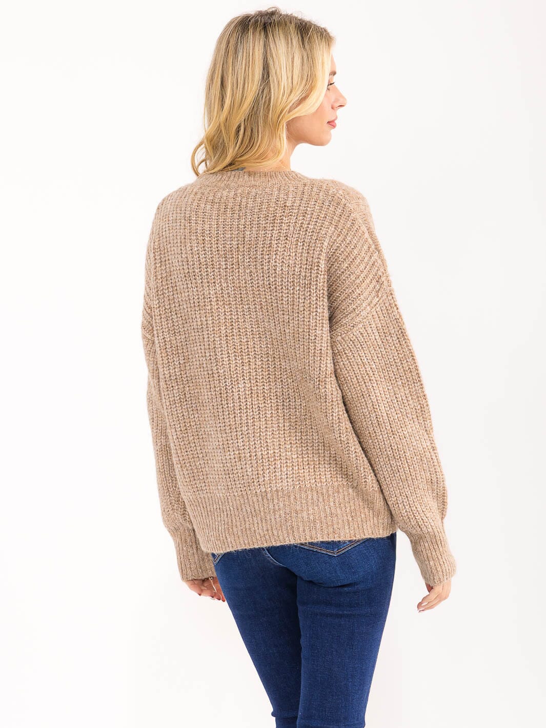 WOMEN'S LONG SLEEVE KNIT PULLOVER SWEATER