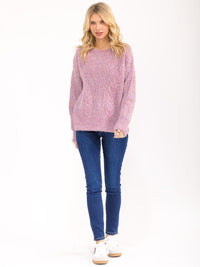WOMEN'S LONG SLEEVE KNIT PULLOVER SWEATER