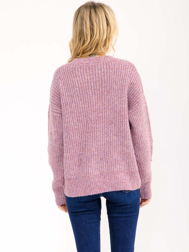 WOMEN'S LONG SLEEVE KNIT PULLOVER SWEATER