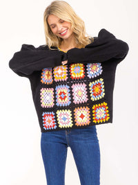 WOMEN'S LONG SLEEVE KNIT DETAILED PULLOVER SWEATER