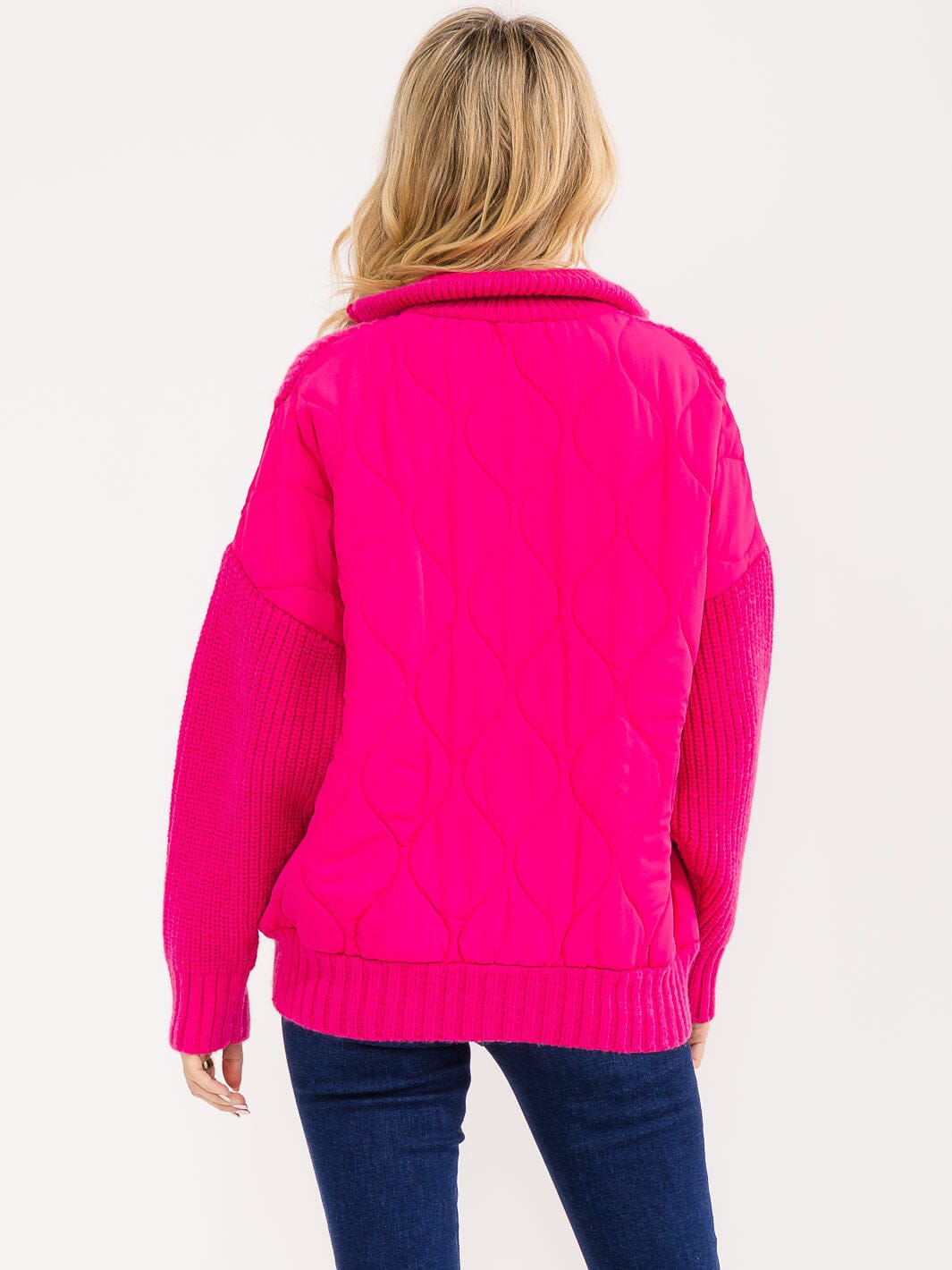 WOMEN'S LONG SLEEVE ZIPPER CLOSURE FRONT POCKETS CONTRAST JACKET