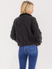 WOMEN'S LONG SLEEVE ZIP UP FRONT FRONT POCKETS JACKET