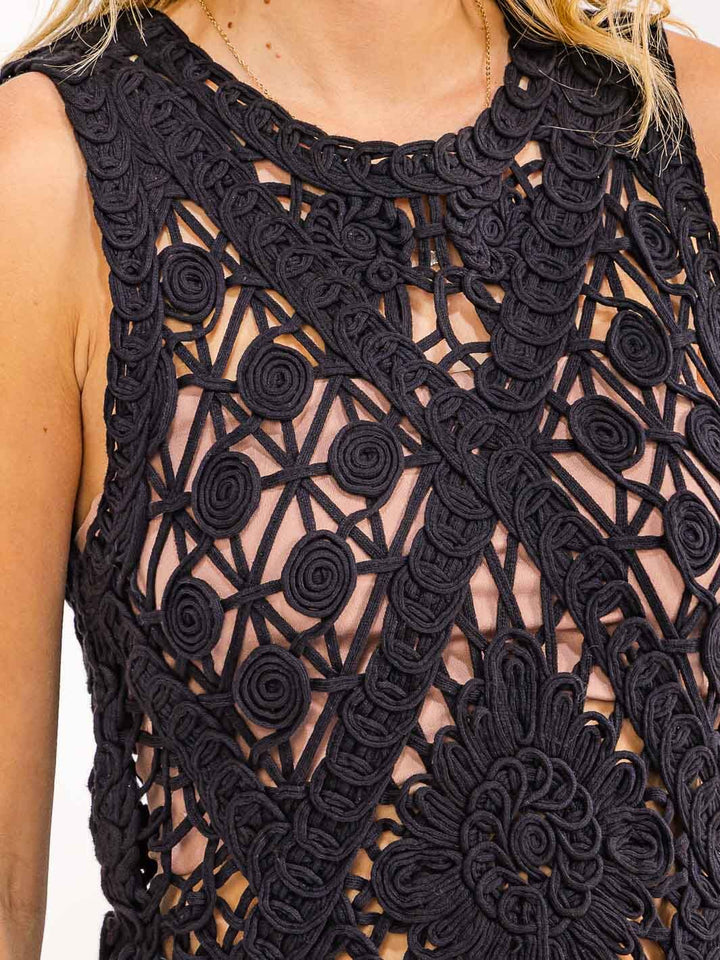 WOMEN'S SLEEVELESS CROCHET TANK TOP