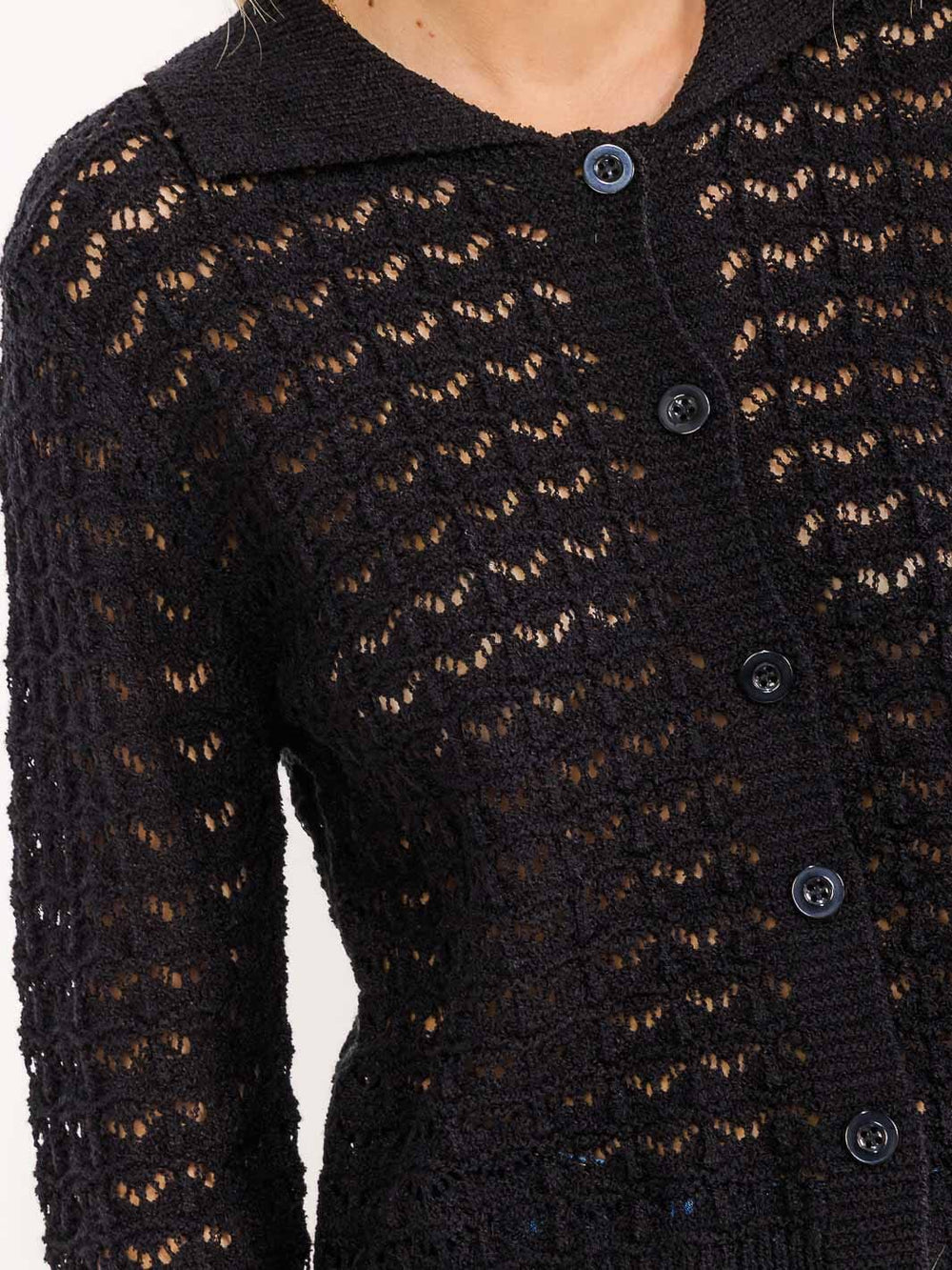 WOMEN'S LONG SLEEVE BUTTON UP KNIT SWEATER