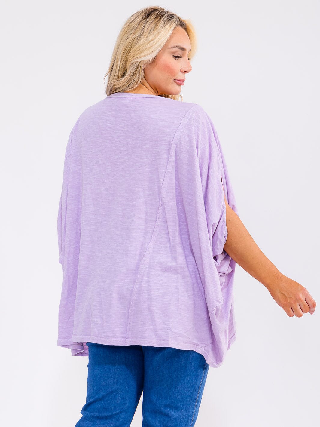 PLUS SIZE SHORT SLEEVE LOOSE FIT TUNIC TOP