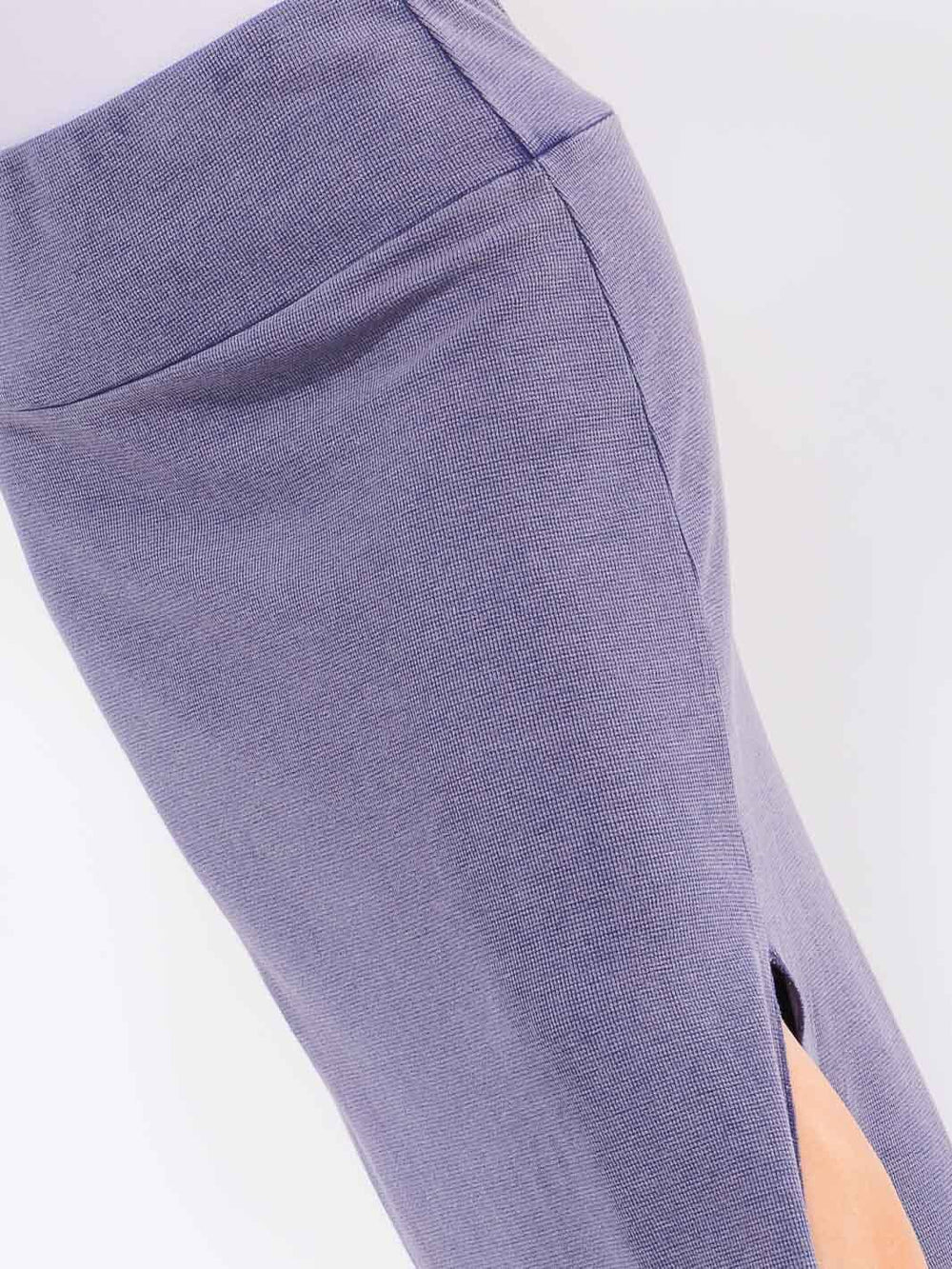 PLUS SIZE ELASTIC WAIST SIDE SLIT DETAILED MAXI SKIRT