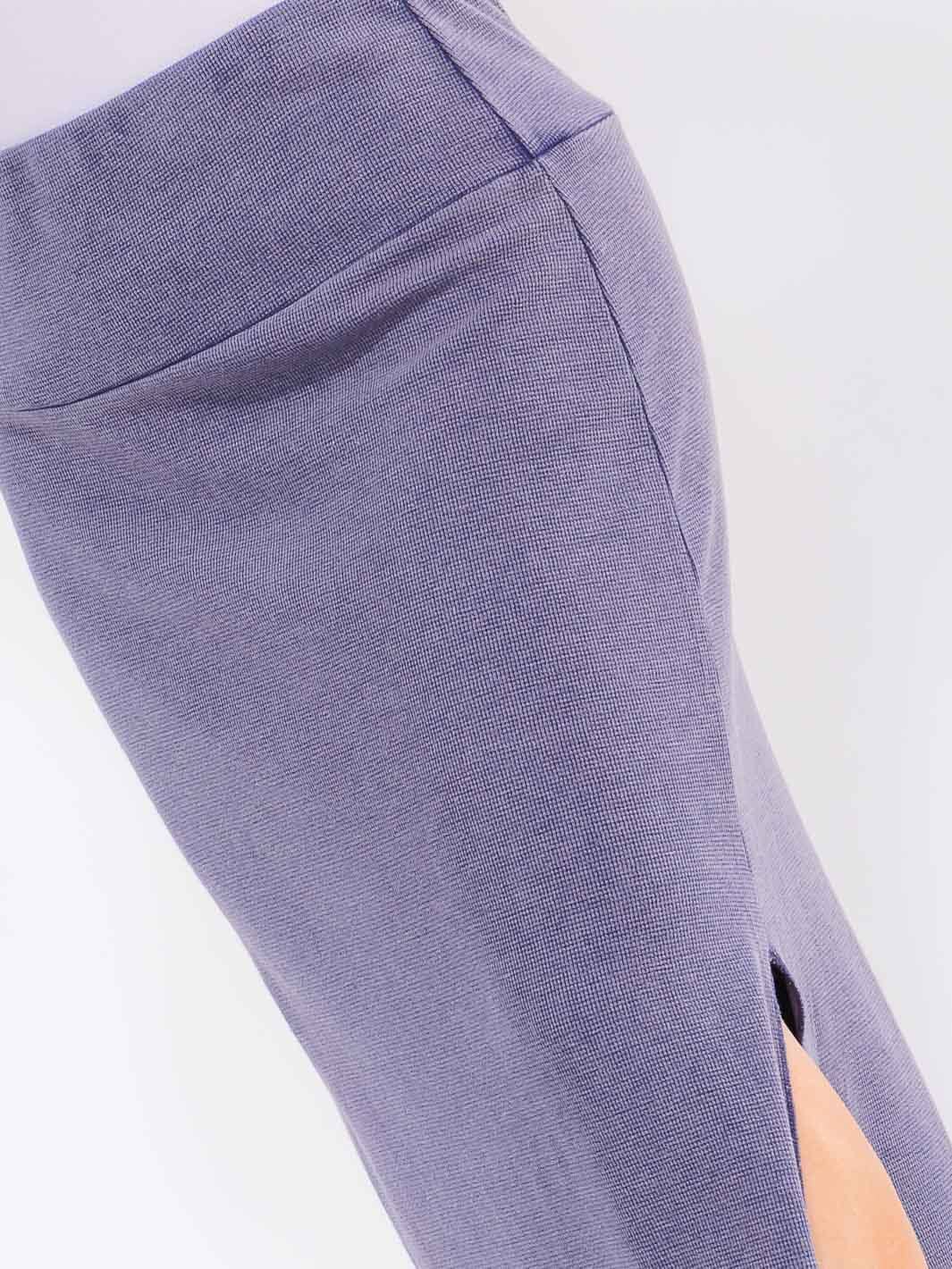 PLUS SIZE ELASTIC WAIST SIDE SLIT DETAILED MAXI SKIRT