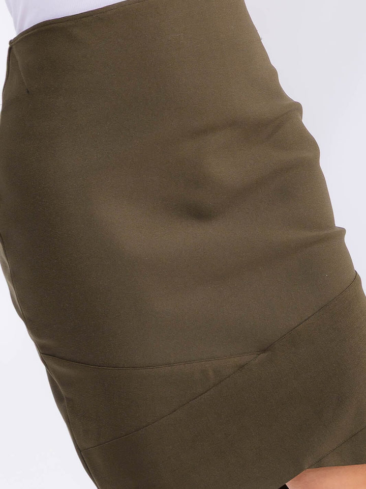 PLUS SIZE ELASTIC WAIST STRETCH BANDAGE SKIRT