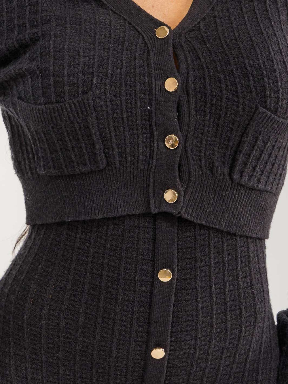 WOMEN'S LONG SLEEVE CARDIGAN & SLEEVELESS MINI DTESS RIBBED 2PC. SET