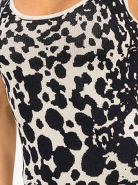 WOMEN'S SLEEVELESS ANIMAL PRINT BODYCON MINI DRESS