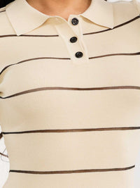 WOMEN'S LONG SLEEVE BUTTON UP RIBBED BODYCON CONTRAST MAXI DRESS