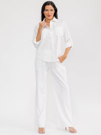 WOMEN'S LONG SLEEVE TOP & ELASTIC WAIST PANTS STRIPES 2PC. SET