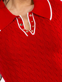 WOMEN'S SHORT SLEEVE V-NECK DETAILED BODYCON SWEATER MINI DRESS