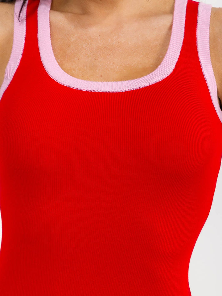 WOMEN'S SLEEVELESS BODYCON SWEATER MINI DRESS