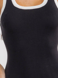 WOMEN'S SLEEVELESS BODYCON SWEATER MINI DRESS