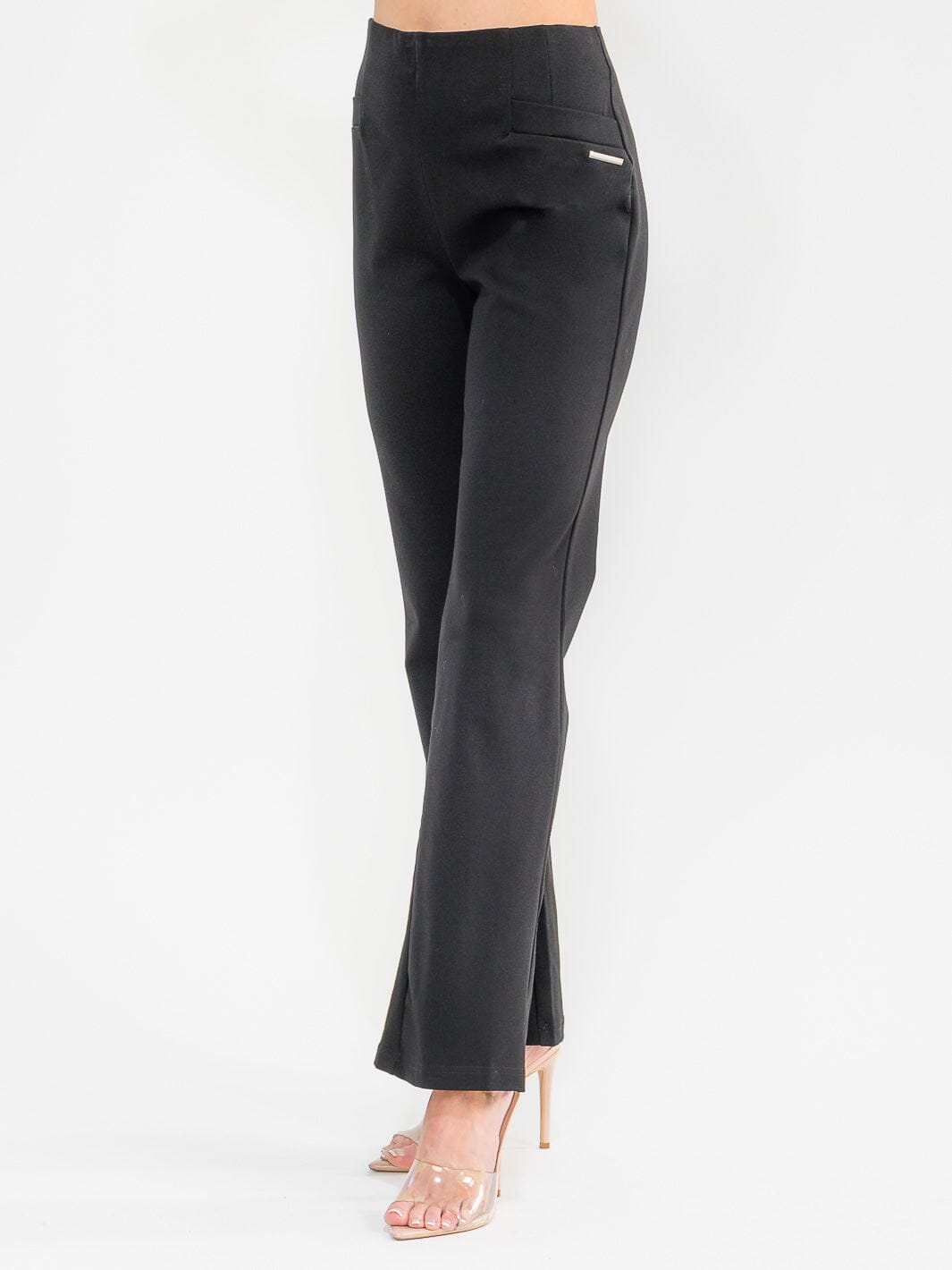 WOMEN'S ELASTIC WAIST BELL LEG PANTS