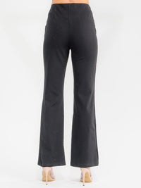 WOMEN'S ELASTIC WAIST BELL LEG PANTS