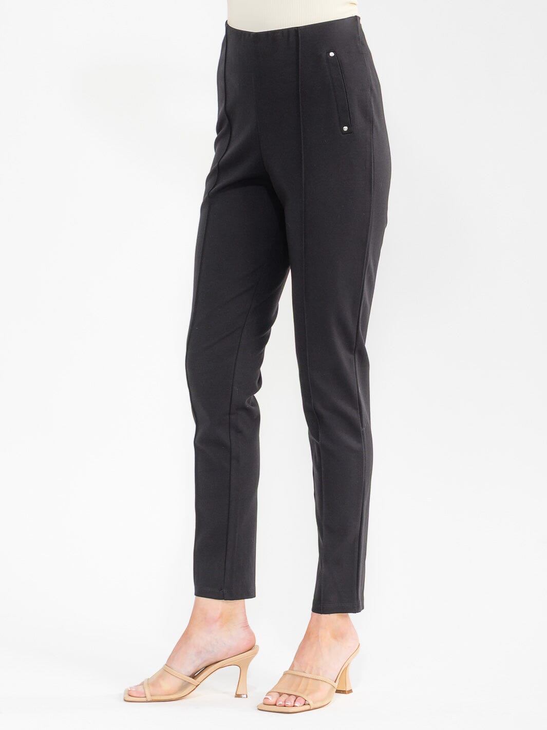 WOMEN'S ELASTIC WAIST SKINNY LEG PANTS