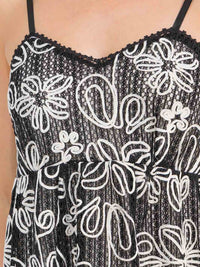 WOMEN'S SLEEVELESS DETAILED BABYDOLL MINI DRESS