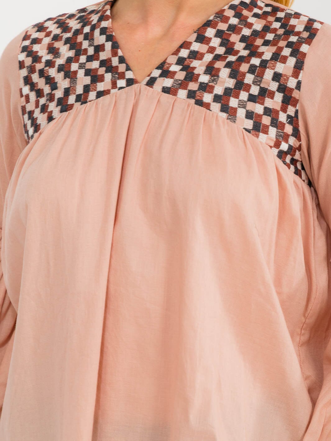 WOMEN'S LONG SLEEVE BUTTONS DETAILED RIBBED BLOUSE (Copy)