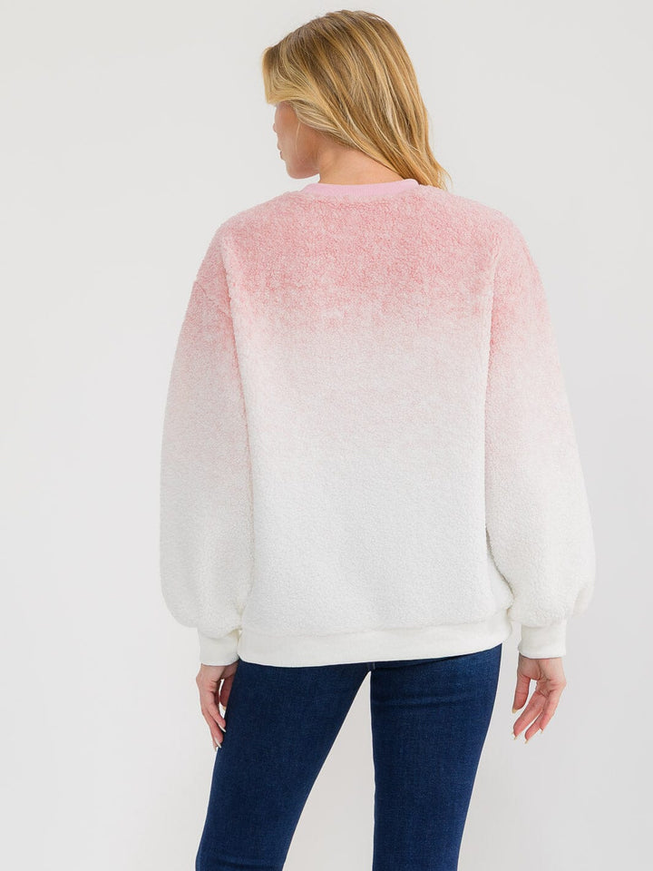 WOMEN'S LONG SLEEVE COLORBLOCK PULLOVER SWEATER