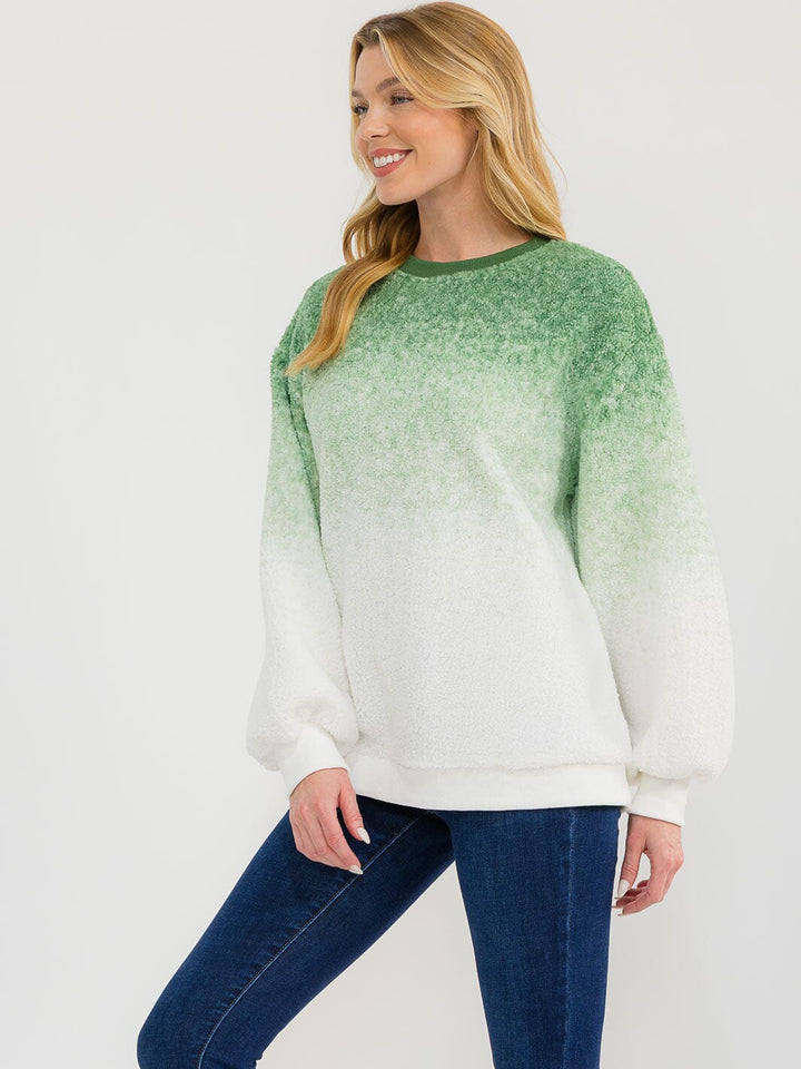 WOMEN'S LONG SLEEVE COLORBLOCK PULLOVER SWEATER