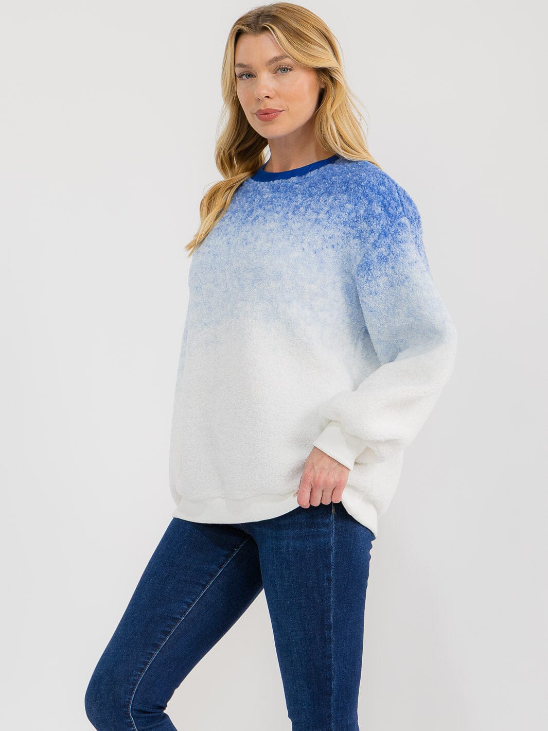 WOMEN'S LONG SLEEVE COLORBLOCK PULLOVER SWEATER