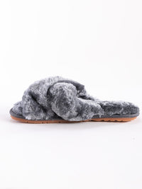 WOMEN'S FLUFFY COZY COMFY OPEN TOE SLIPPERS