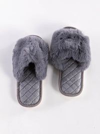 WOMEN'S FLUFFY COZY COMFY OPEN TOE SLIPPERS