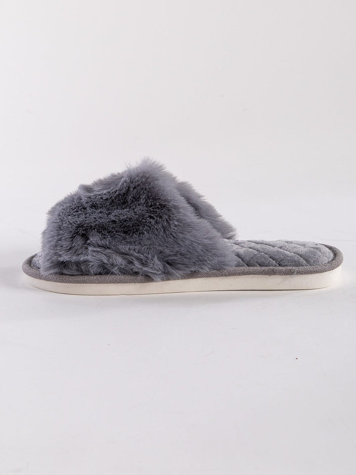 WOMEN'S FLUFFY COZY COMFY OPEN TOE SLIPPERS