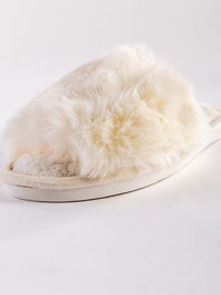 WOMEN'S FLUFFY COZY COMFY OPEN TOE SLIPPERS